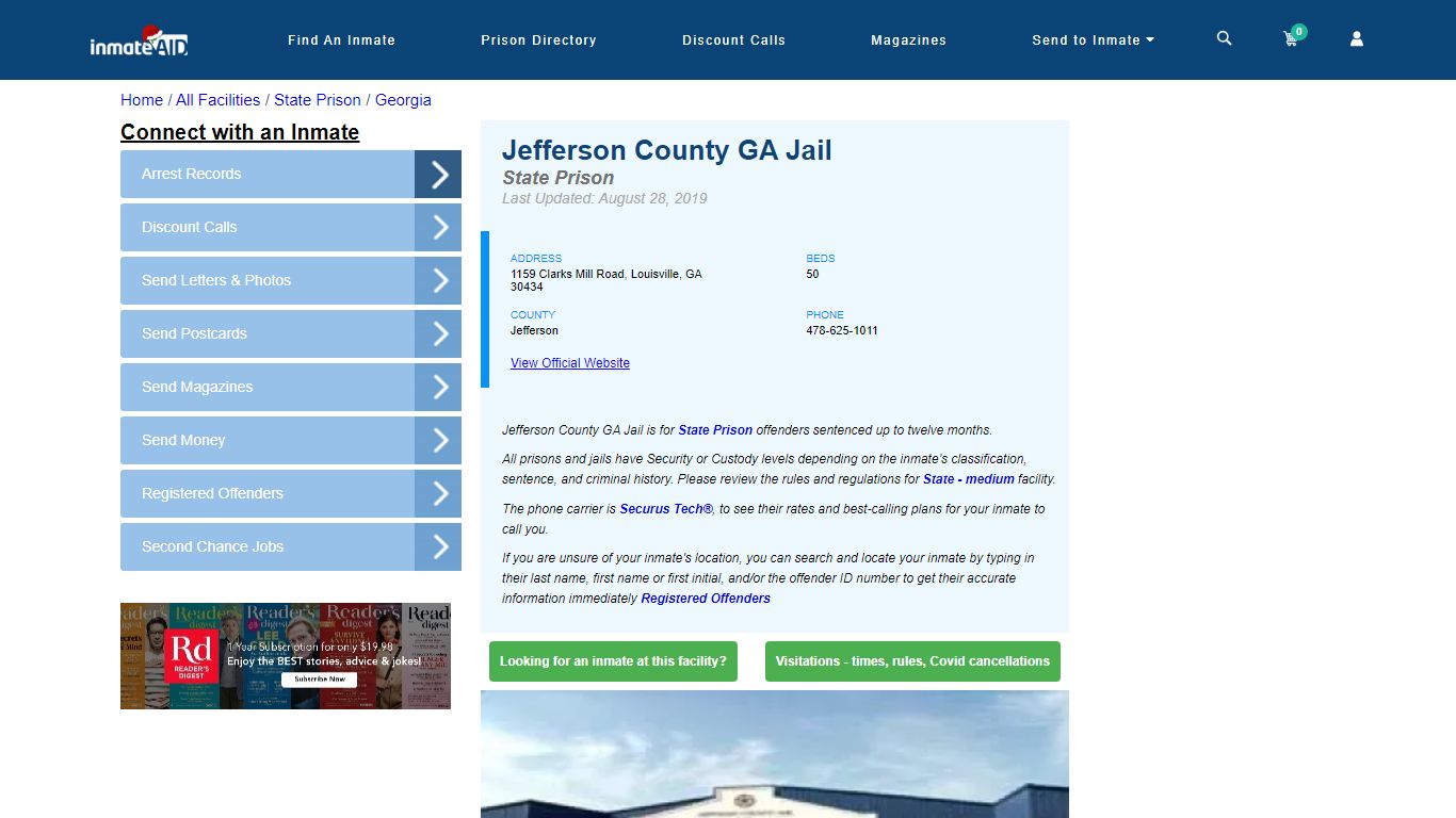 Jefferson County GA Jail & Inmate Search - Louisville, GA